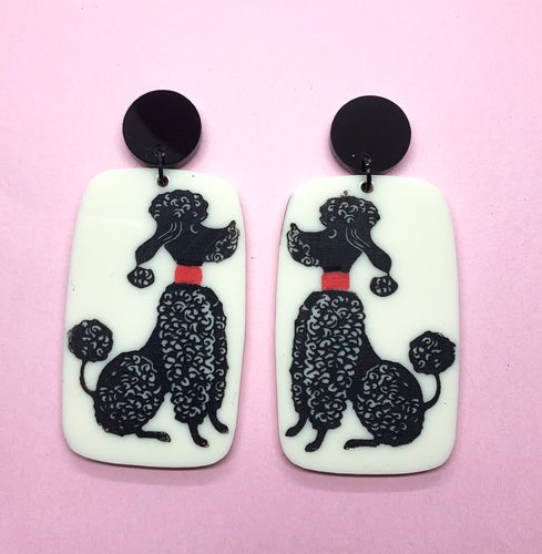 vintage poodle earrings