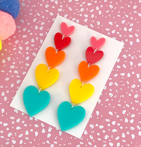 rainbow pride earrings