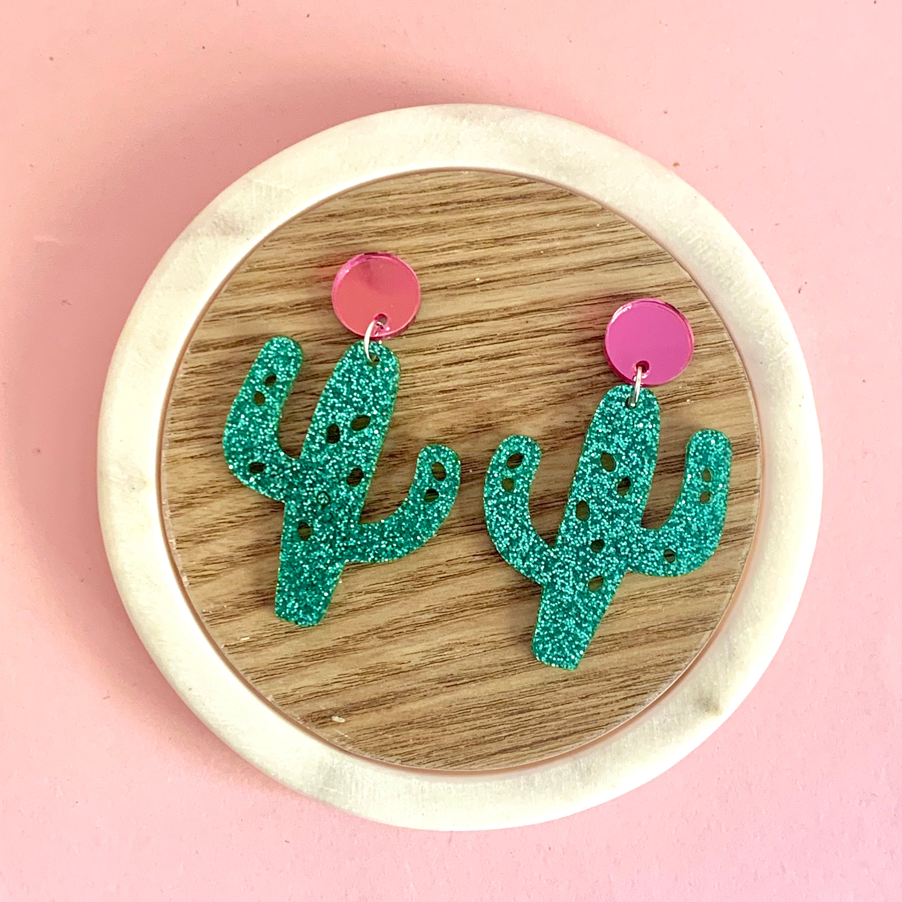 Cactus earrings clearance