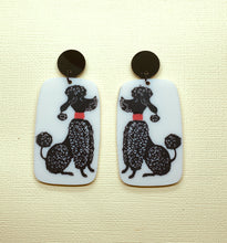 Load image into Gallery viewer, rockabilly pinup poodle earrings
