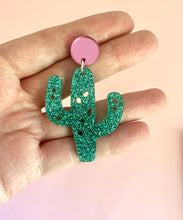 Load image into Gallery viewer, funky cactus earrings
