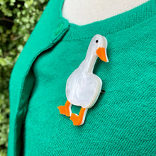 Load image into Gallery viewer, acrylic duck brooch
