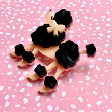 Load image into Gallery viewer, Pink and Black French Poodle Brooch
