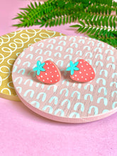 Load image into Gallery viewer, strawberry stud earrings
