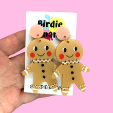 Load image into Gallery viewer, gingerbread earrings christmas gift for women

