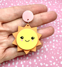 Load image into Gallery viewer, acrylic sun earrings

