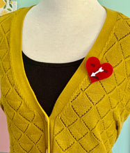 Load image into Gallery viewer, fakelite pin up heart brooch
