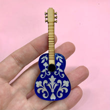 Load image into Gallery viewer, folk art guitar brooch
