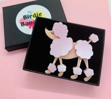 Load image into Gallery viewer, pink french poodle acrylic brooch
