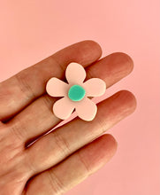 Load image into Gallery viewer, Pink Flower Stud Earrings
